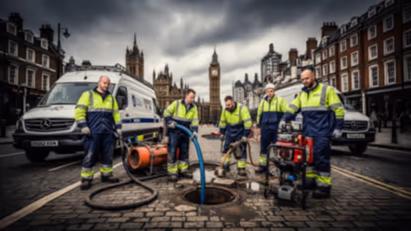 Groundworks contractors on construction site